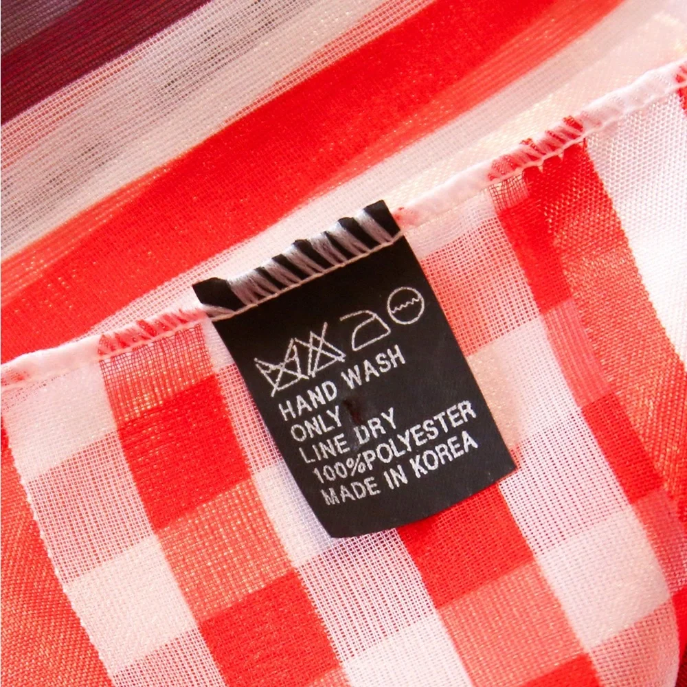 American Flag Scarf Patriotic Red White Blue Lightweight Sheer Summer Wrap
